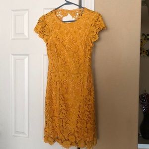 Backless women’s yellow dress size small